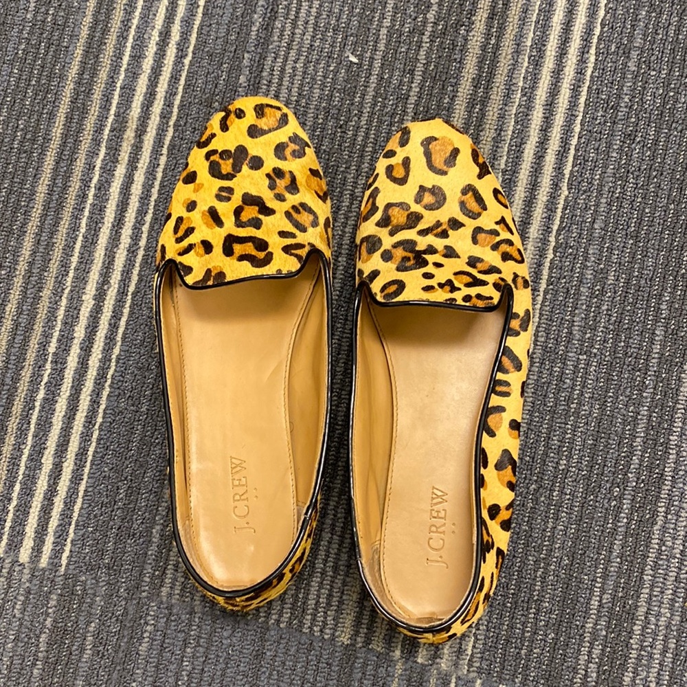 J. Crew leopard flats